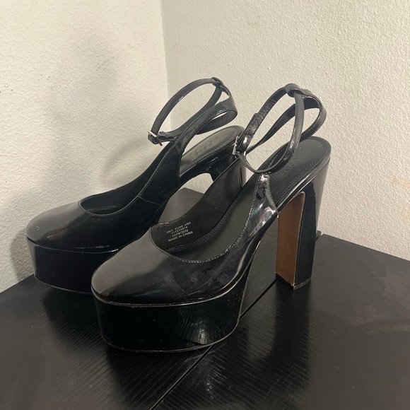 ASOS Black Platform Patent Leather Heels 👠 - Picture 2 of 5